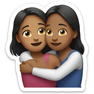 Sisters hugging sticker
