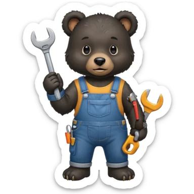 black bear mechanic sticker