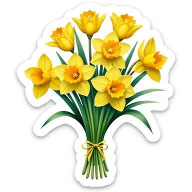 daffodil bouquet sticker