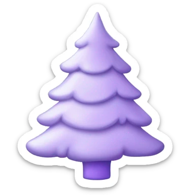 pastel purple christmas tree sticker