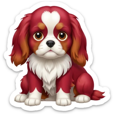 ruby colored king charles cavalier sticker