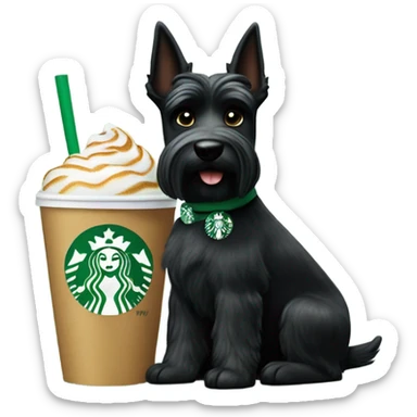 Scottie dog Starbucks  sticker