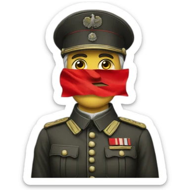 1918 German Leader with Red Flag Adolf sticker