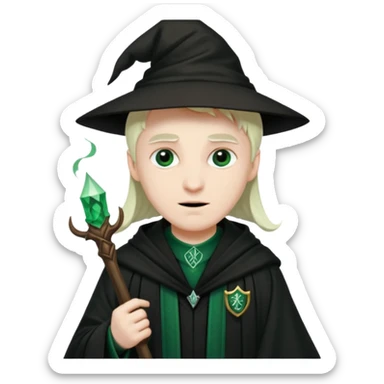 Slytherin wizard sticker