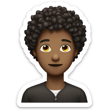 A white young man with curly dark hair shows his hands with a cross sticker