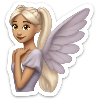 Ariana Grande con alas de hada  sticker