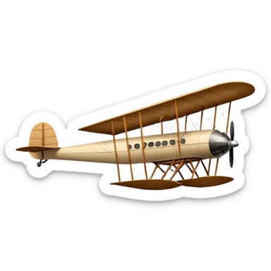 1904 Wright flyer airliner flying for the first time observation deck for passengers  sticker