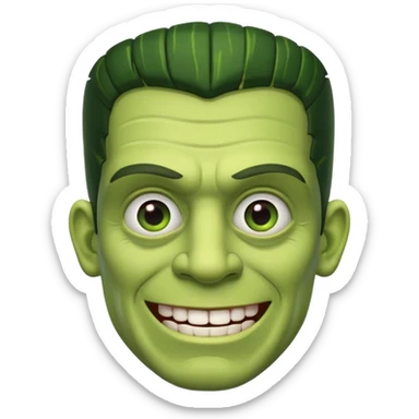 Frankenstein, smiling from ear to ear sticker