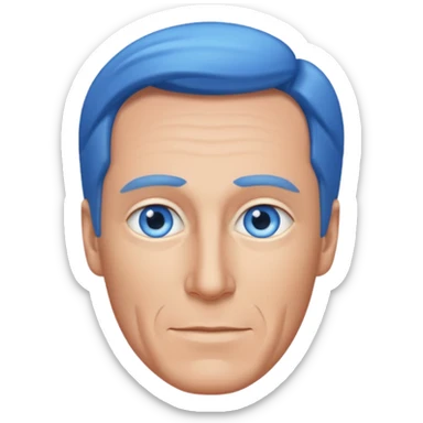 Andy Williams with blue eyes sticker