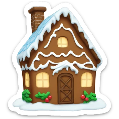 Cozy gingerbread house  sticker