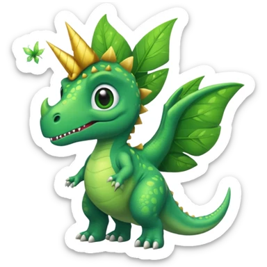 Dinosaur with a fairy outfit sticker