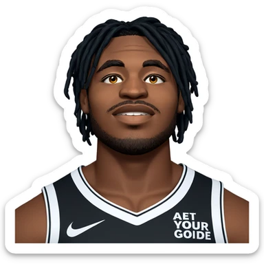 dark-skinned boy in sportswear sticker