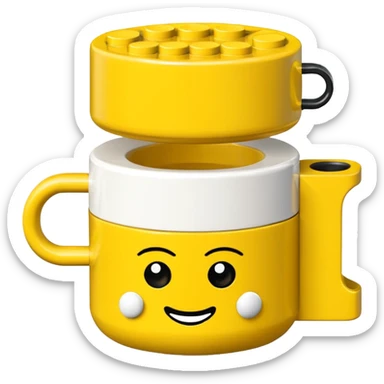 Lego tea cup sticker