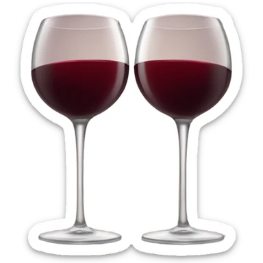Cheers with red wine sticker