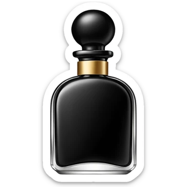 elegant black bottle of perfume (no face) sticker
