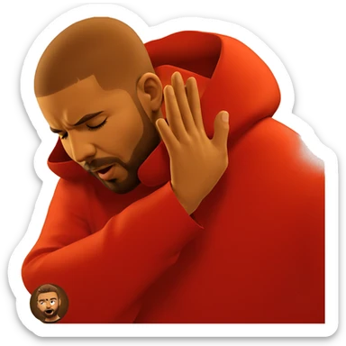 bearded boy in closed eyes sticker