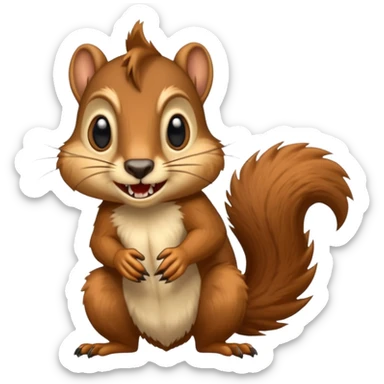 A prehistoric saber-tooth squirrel sticker