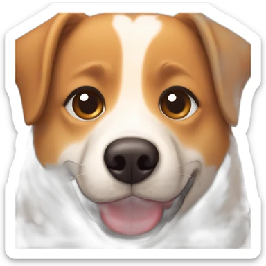 full light brown dog head tackle jack russel corgi mix sticker