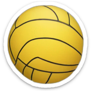 Volleyball net with ball sticker