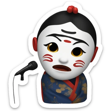 kabuki rocks singing sticker