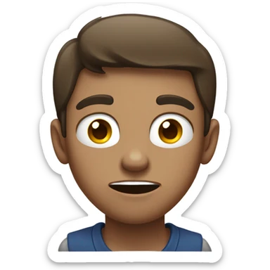 teenager extreme confusion sticker