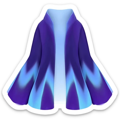 zig-zag-patterned striking indigo-violet-blue-cyan-gradiented with dark undertones, white underside, thunderous stormy edgy badass realistic Vernid-Sergal-Genet-Trico-species by LiLaiRa, full body sticker