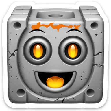 Cinder Block with no face on it sticker