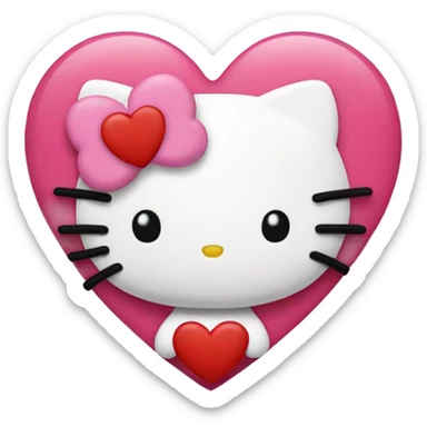 Hello kitty heart sticker