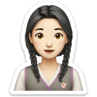 Korean girl sticker