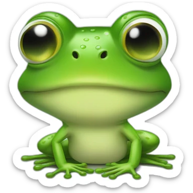 A frog which kiss a frog sticker