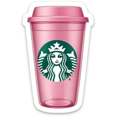 Quiero q sea un vaso de Starbucks rosa sticker