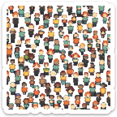group of diverse people sticker