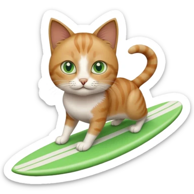 gato surfer sticker