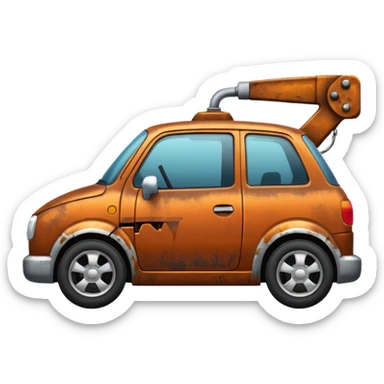 carro en reparacion sticker
