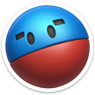 Red And blue ball fuse sticker