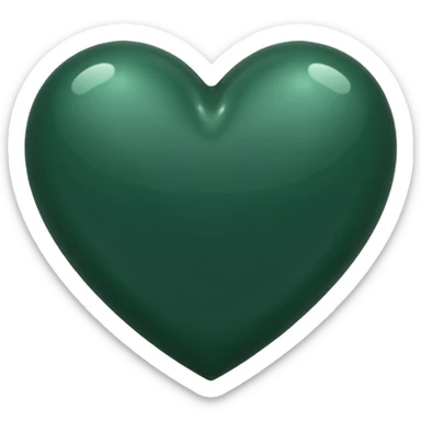 сердечко темно-зеленого цвета sticker