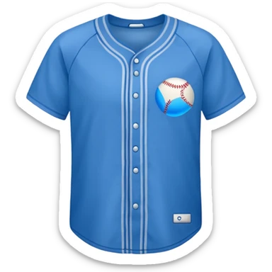 franela de beisbol color azul sticker