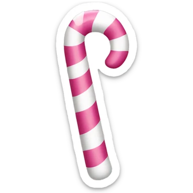 One pink candycane sticker