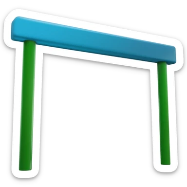 Blue and green track hurdle sticker