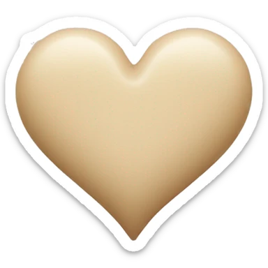 Beige heart sticker