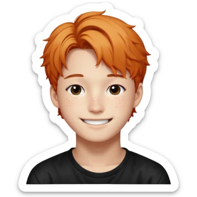 Felix from Stray Kids, K-pop idol with freckles sticker