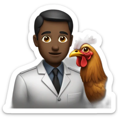 Noir qui mange du poulet sticker