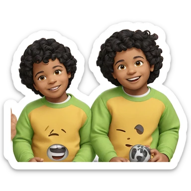 boys smiling together sticker