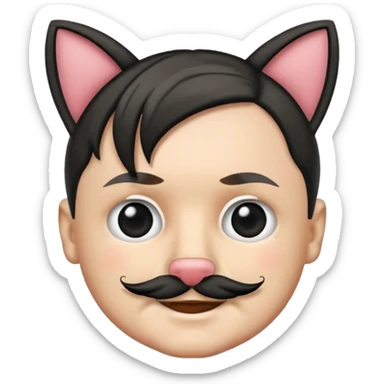 adolf hitler with cat ears  sticker