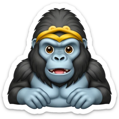 long haired gorilla sticker