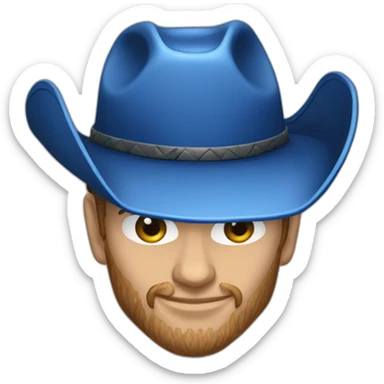 blue ford ranger raptor cowboy hat sticker