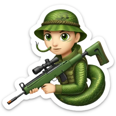 A snake sniper sticker