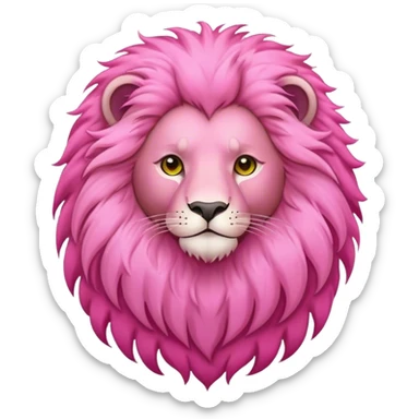the lion pink  sticker