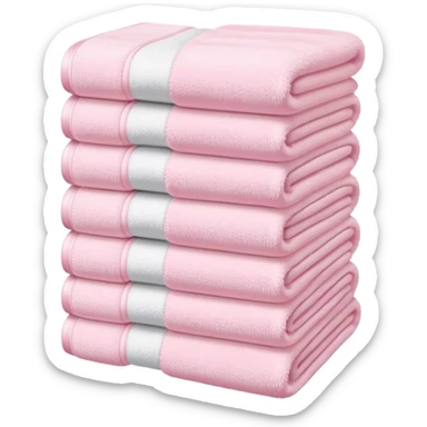 Light pink stacked towels sticker