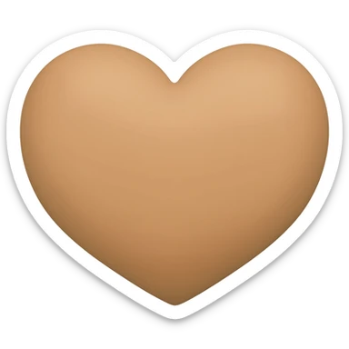 light brown heart sticker